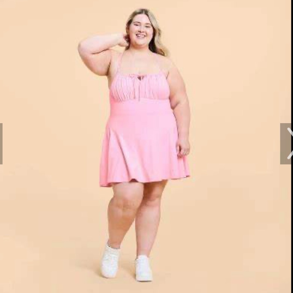 Pink Blogilates Dress with pockets NWOT